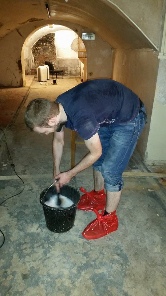 Andy Davis renovating the original Cavern